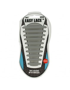 Skosnöre - Easy Lace Silikon Grå