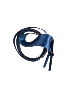 Satin-skosnöre marinblå