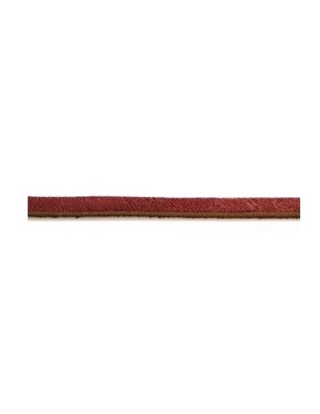 Skosnöre - Läder 3x3mm Brun