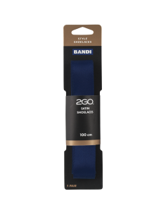 Satin-skosnöre marinblå 2