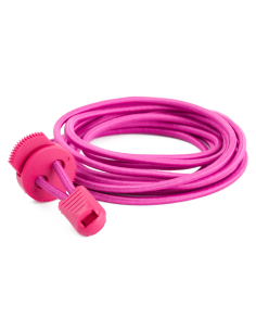 Skosnöre - Elastisk med dragsko, Rosa 130cm